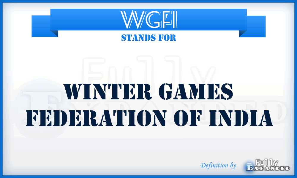 WGFI - Winter Games Federation Of India