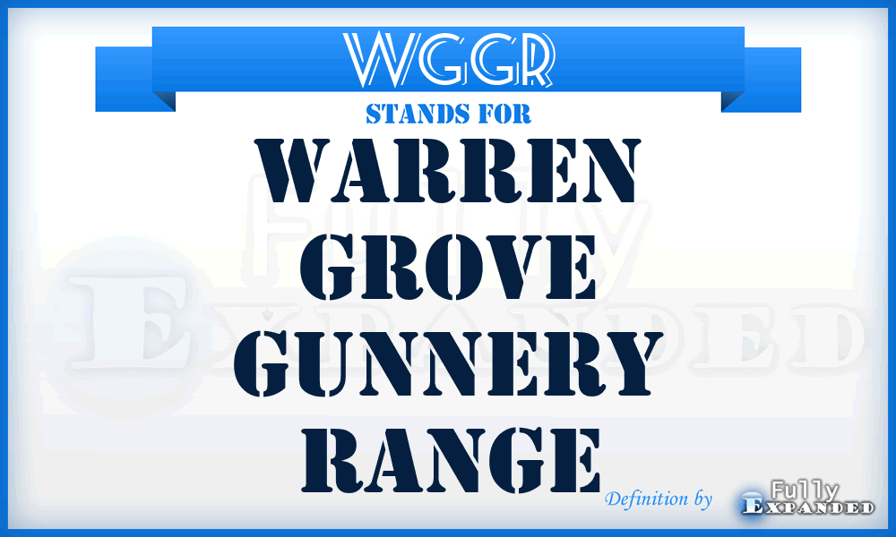 WGGR - Warren Grove Gunnery Range