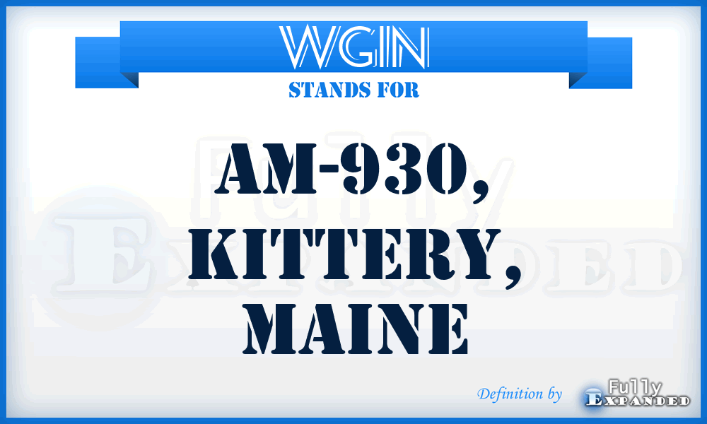 WGIN - AM-930, Kittery, Maine