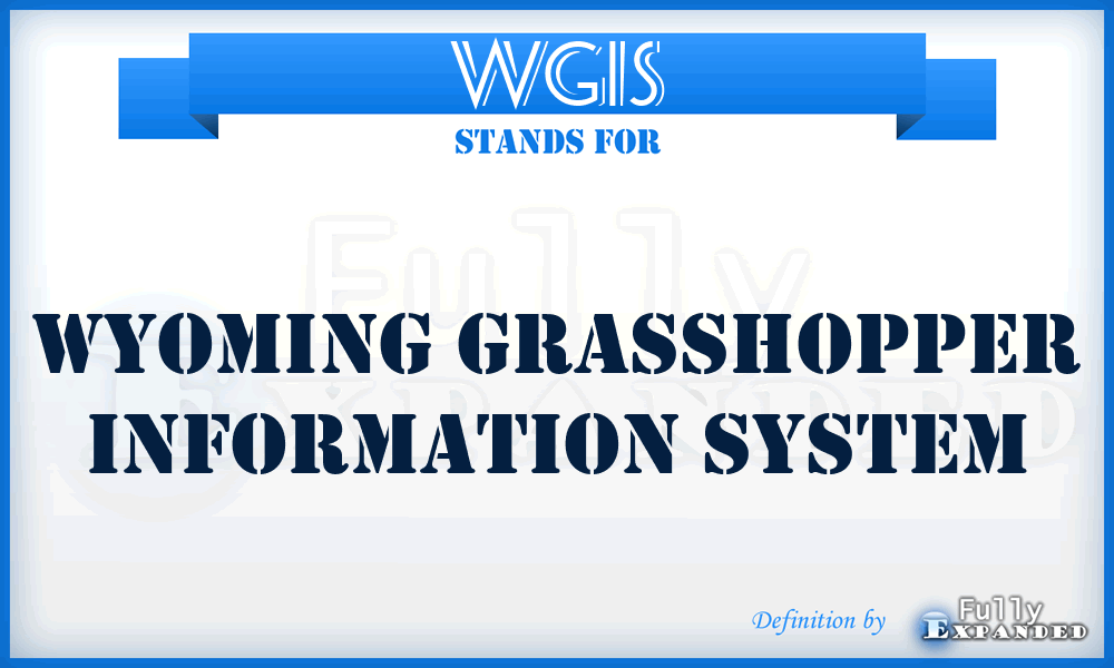 WGIS - Wyoming Grasshopper Information System