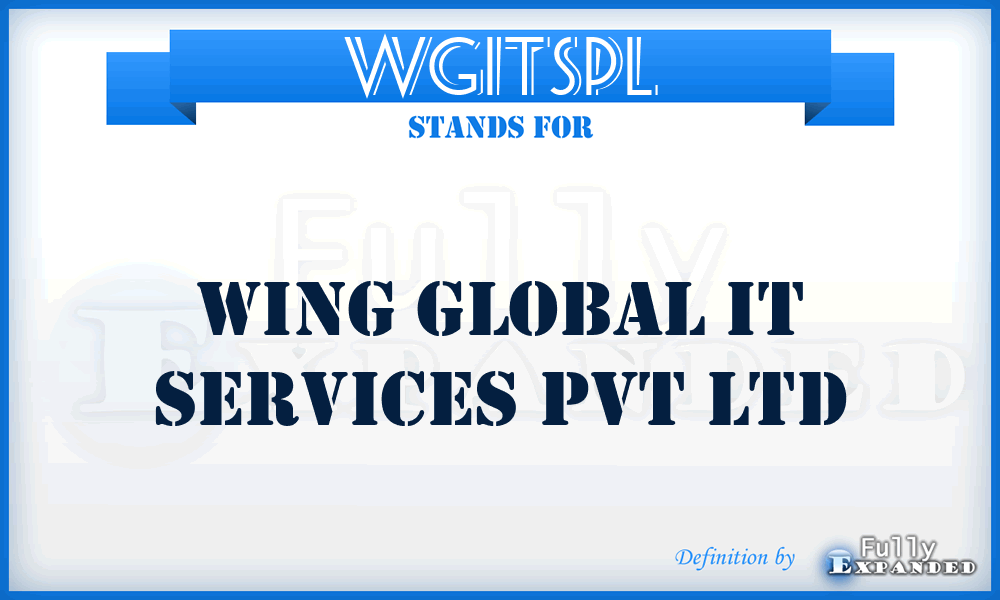 WGITSPL - Wing Global IT Services Pvt Ltd