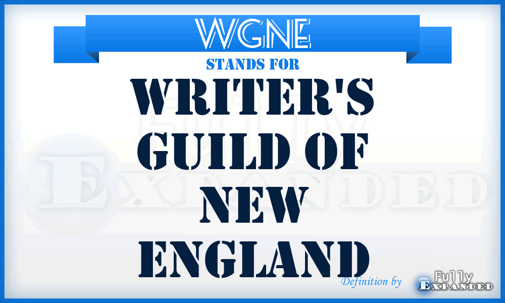 WGNE - Writer's Guild of New England