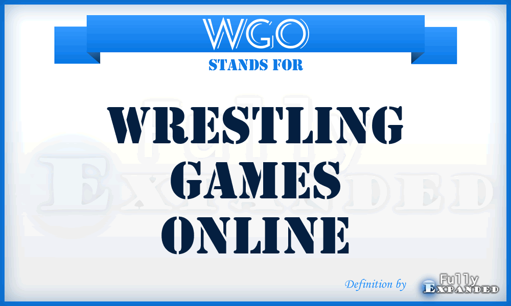 WGO - Wrestling Games Online