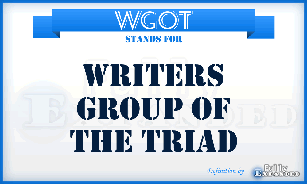 WGOT - Writers Group Of The Triad