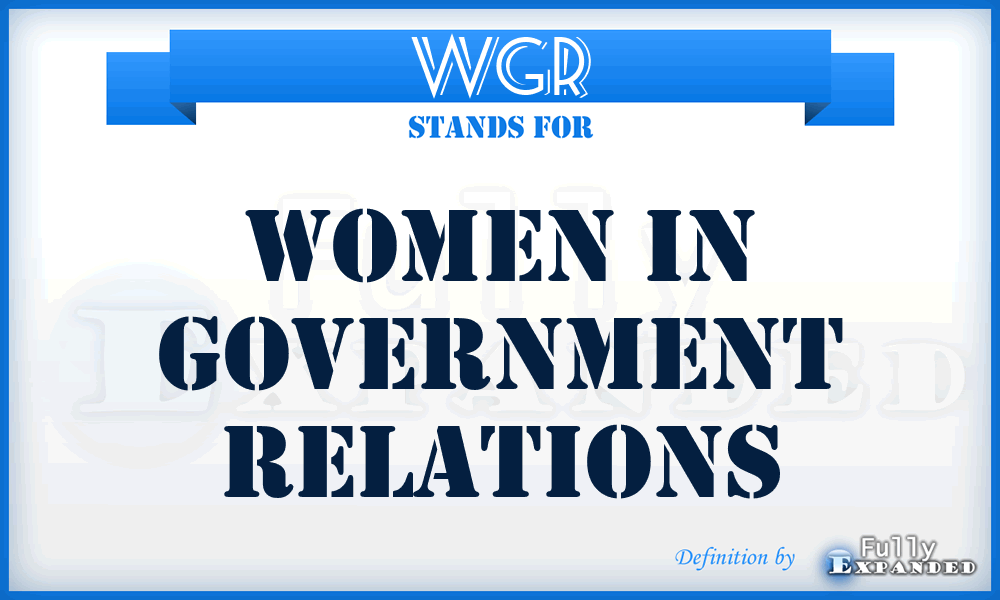 WGR - Women in Government Relations