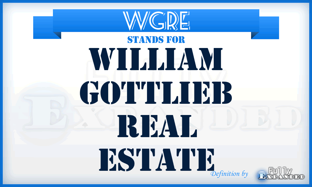 WGRE - William Gottlieb Real Estate