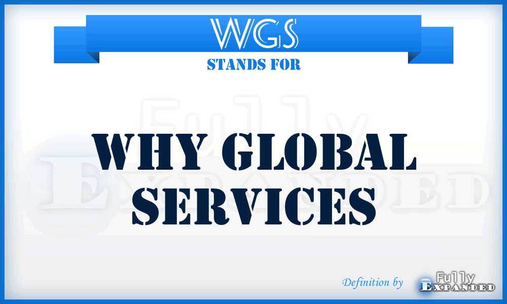 WGS - Why Global Services