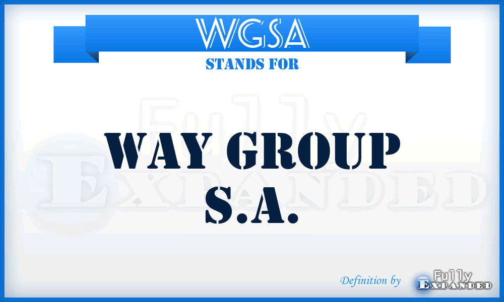 WGSA - Way Group S.A.