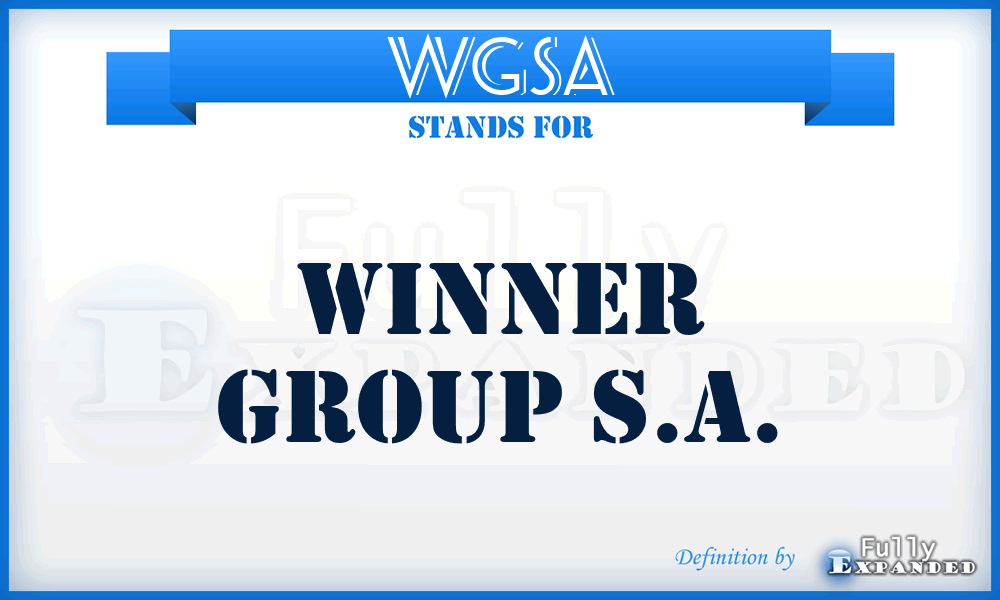 WGSA - Winner Group S.A.