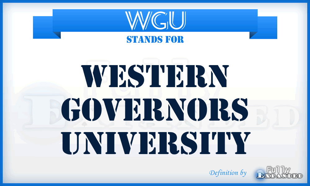 WGU - Western Governors University