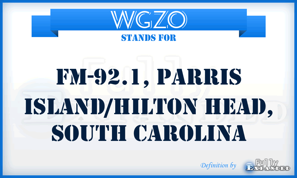 WGZO - FM-92.1, Parris Island/Hilton Head, South Carolina