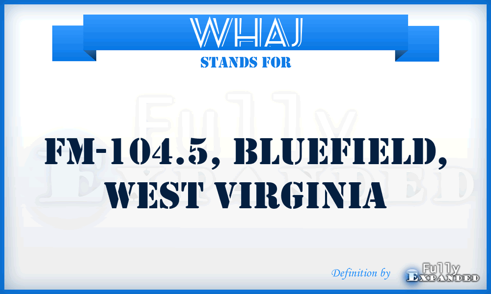 WHAJ - FM-104.5, Bluefield, West Virginia