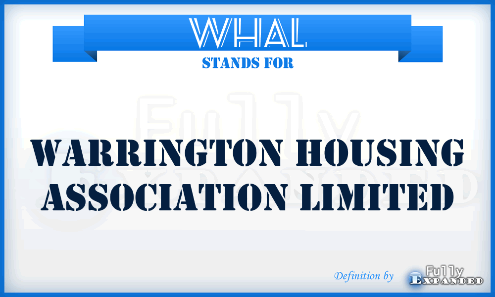 WHAL - Warrington Housing Association Limited