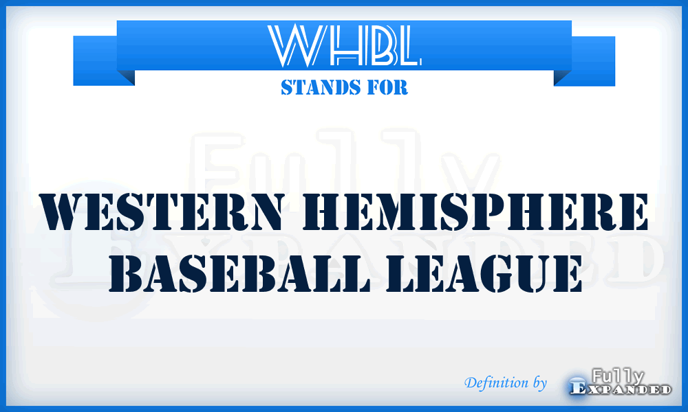 WHBL - Western Hemisphere Baseball League