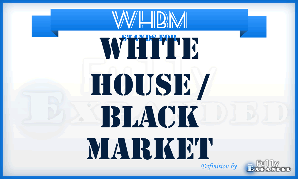 WHBM - White House / Black Market