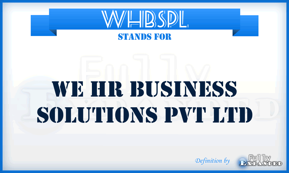 WHBSPL - We Hr Business Solutions Pvt Ltd