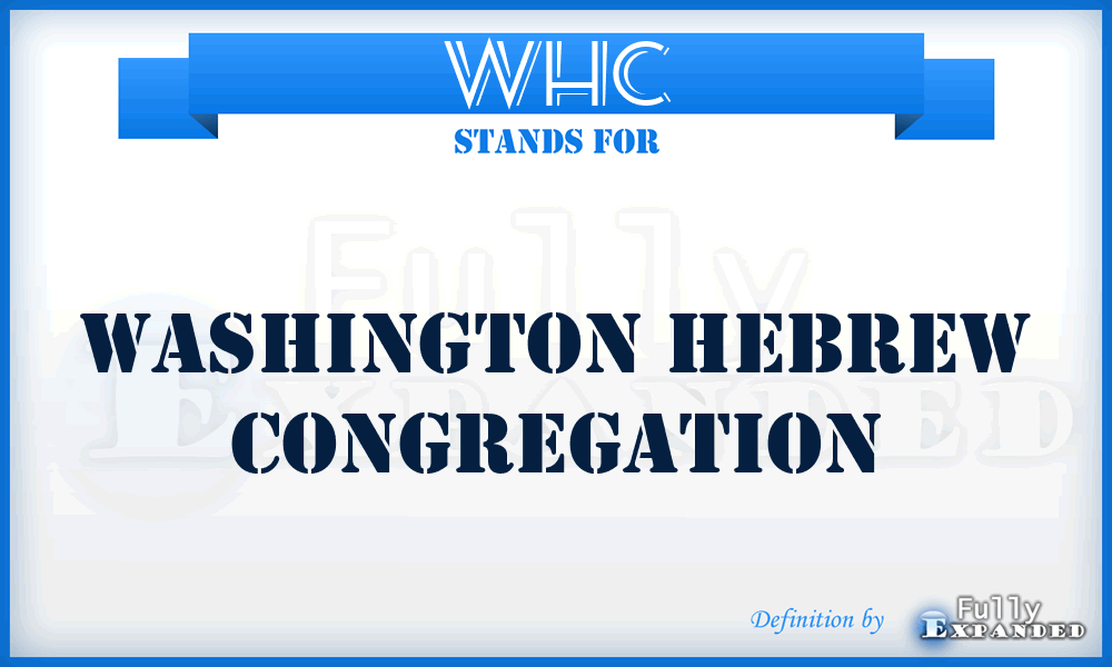 WHC - Washington Hebrew Congregation