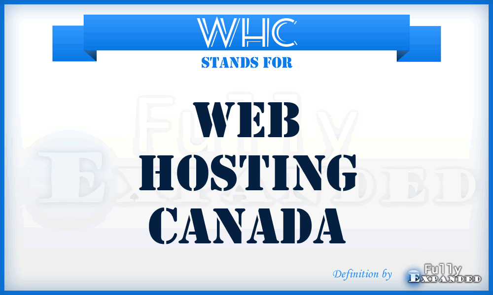 WHC - Web Hosting Canada