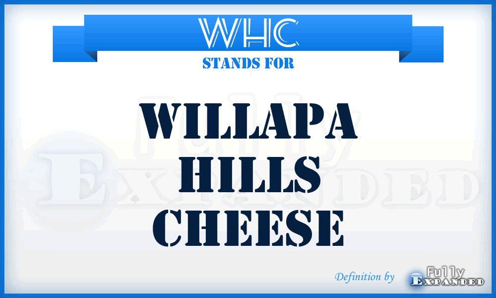 WHC - Willapa Hills Cheese