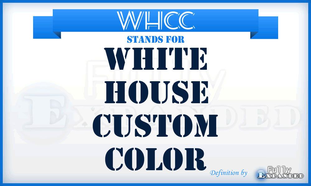 WHCC - White House Custom Color