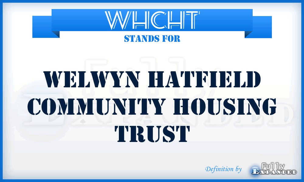 WHCHT - Welwyn Hatfield Community Housing Trust