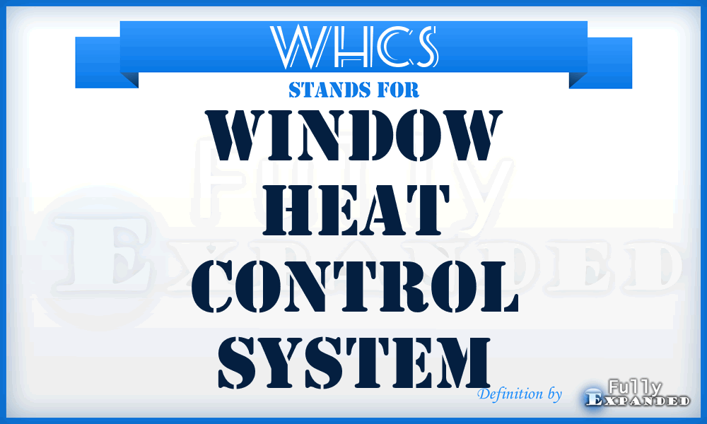 WHCS - Window Heat Control System