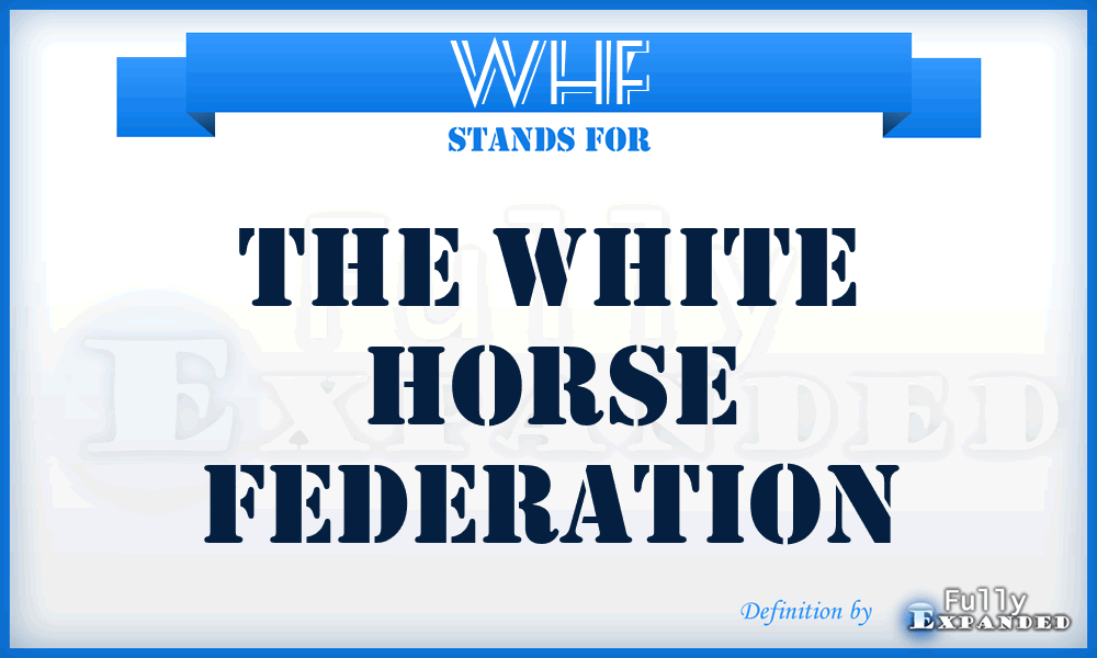 WHF - The White Horse Federation