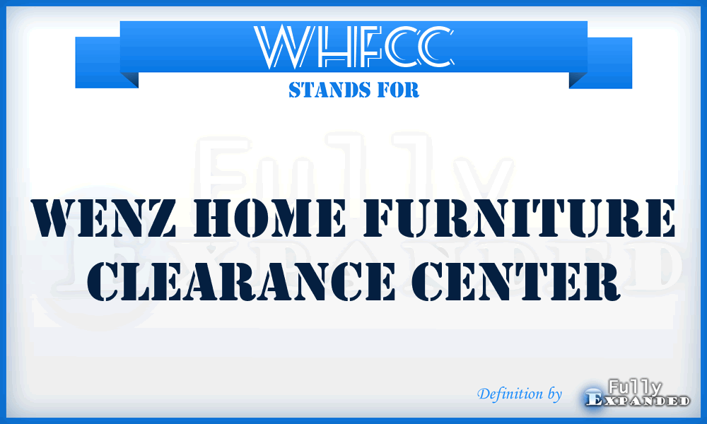 WHFCC - Wenz Home Furniture Clearance Center