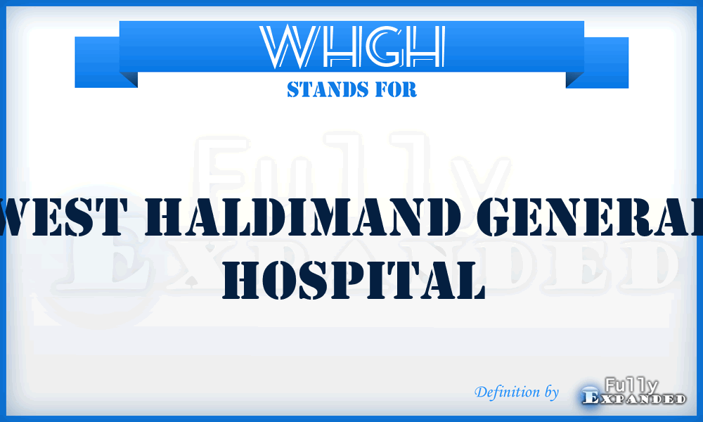 WHGH - West Haldimand General Hospital