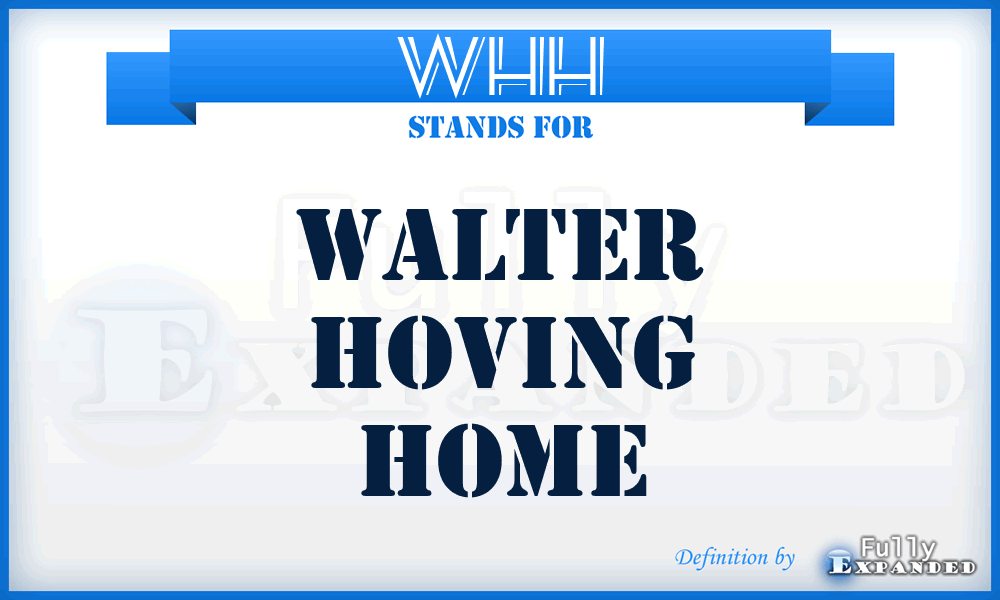 WHH - Walter Hoving Home
