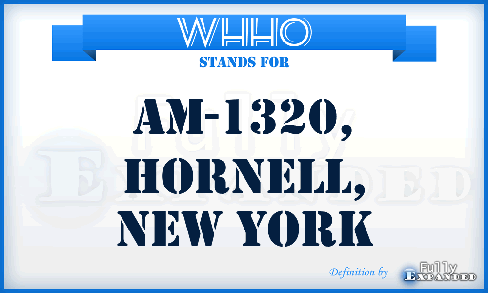 WHHO - AM-1320, Hornell, New York