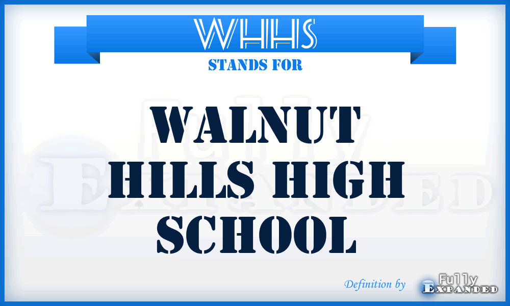 WHHS - Walnut Hills High School