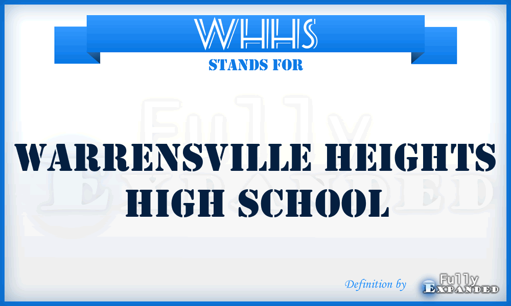 WHHS - Warrensville Heights High School