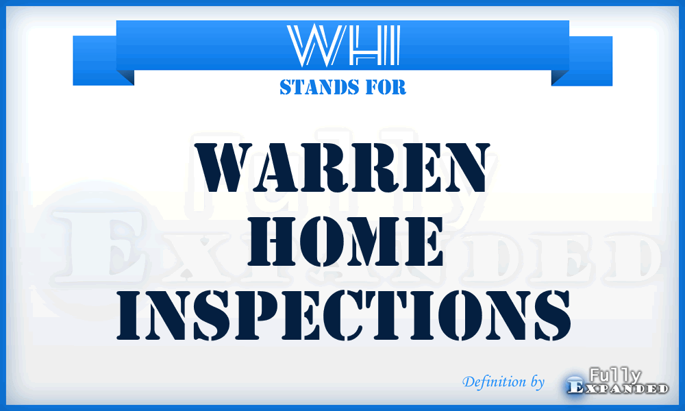 WHI - Warren Home Inspections