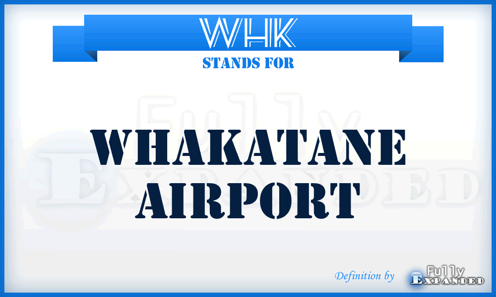 WHK - Whakatane airport