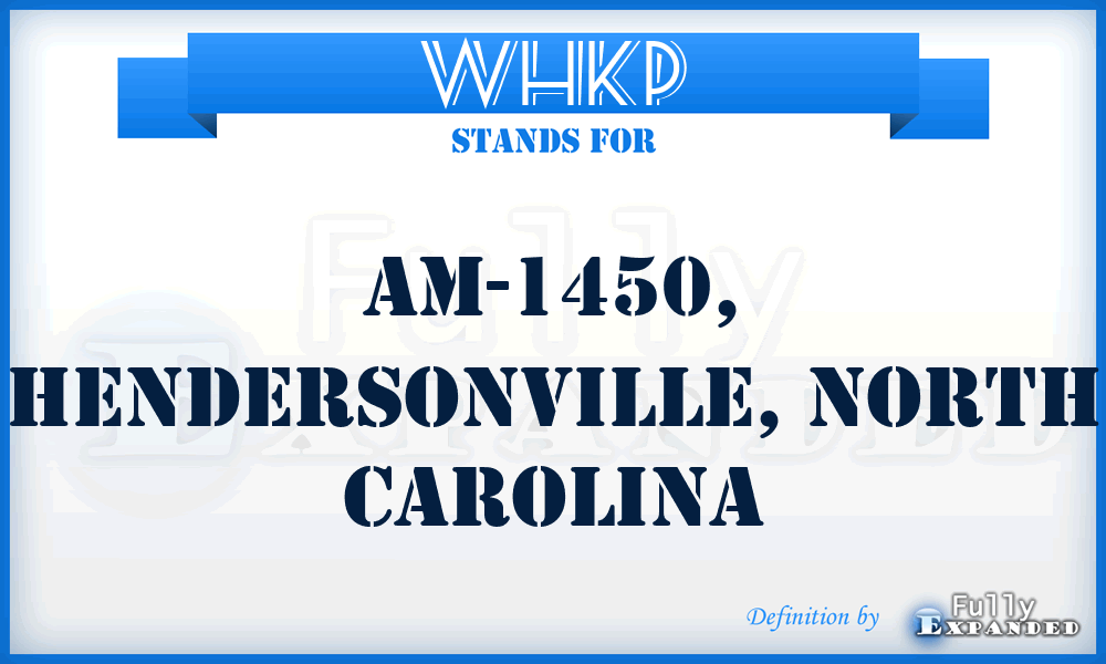 WHKP - AM-1450, Hendersonville, North Carolina