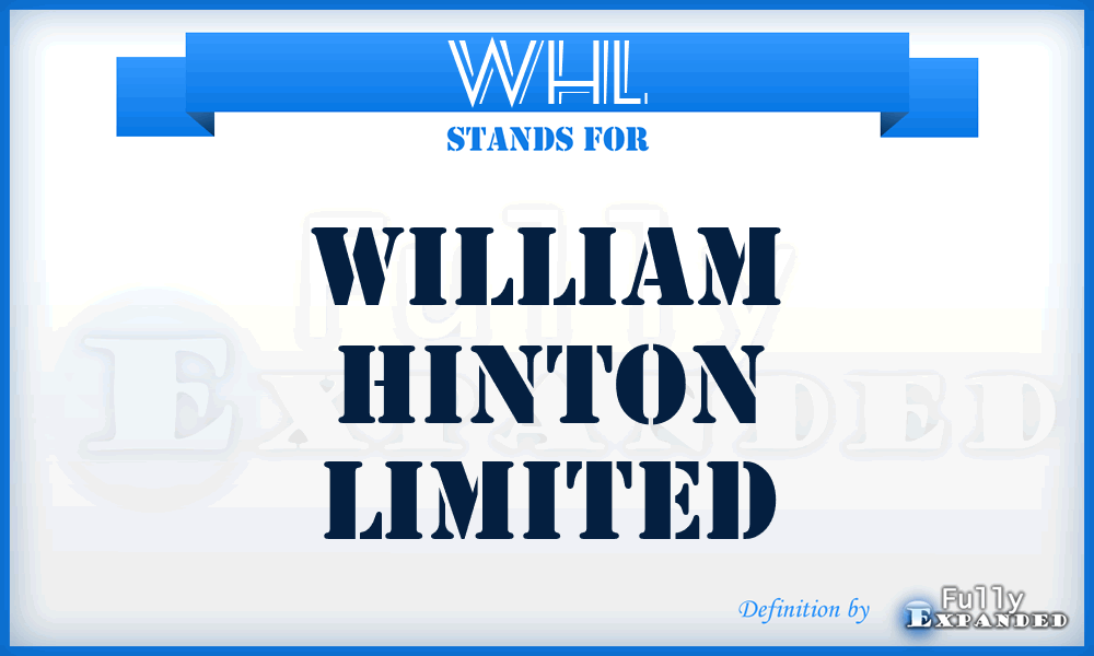 WHL - William Hinton Limited