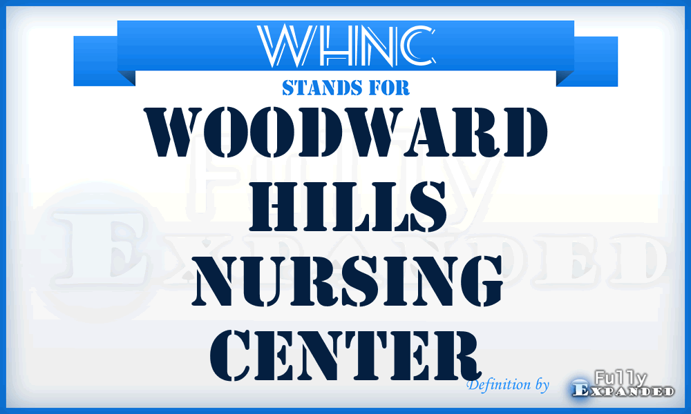 WHNC - Woodward Hills Nursing Center