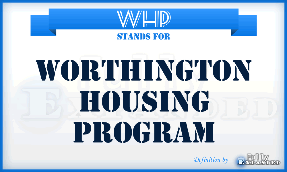 WHP - Worthington Housing Program