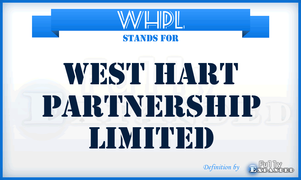 WHPL - West Hart Partnership Limited