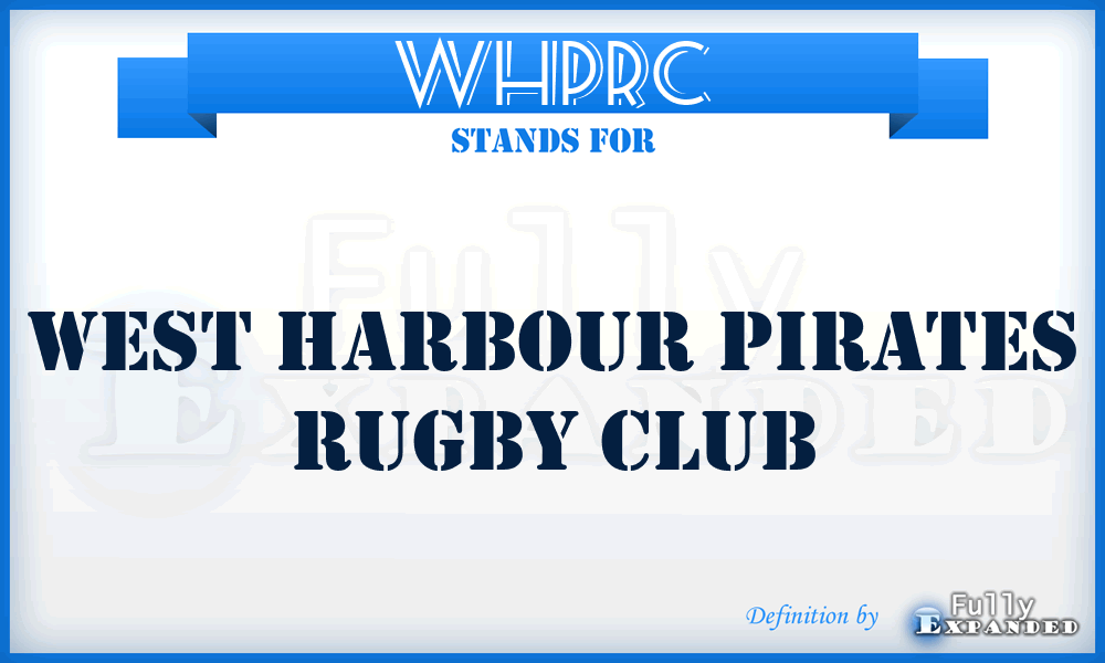 WHPRC - West Harbour Pirates Rugby Club