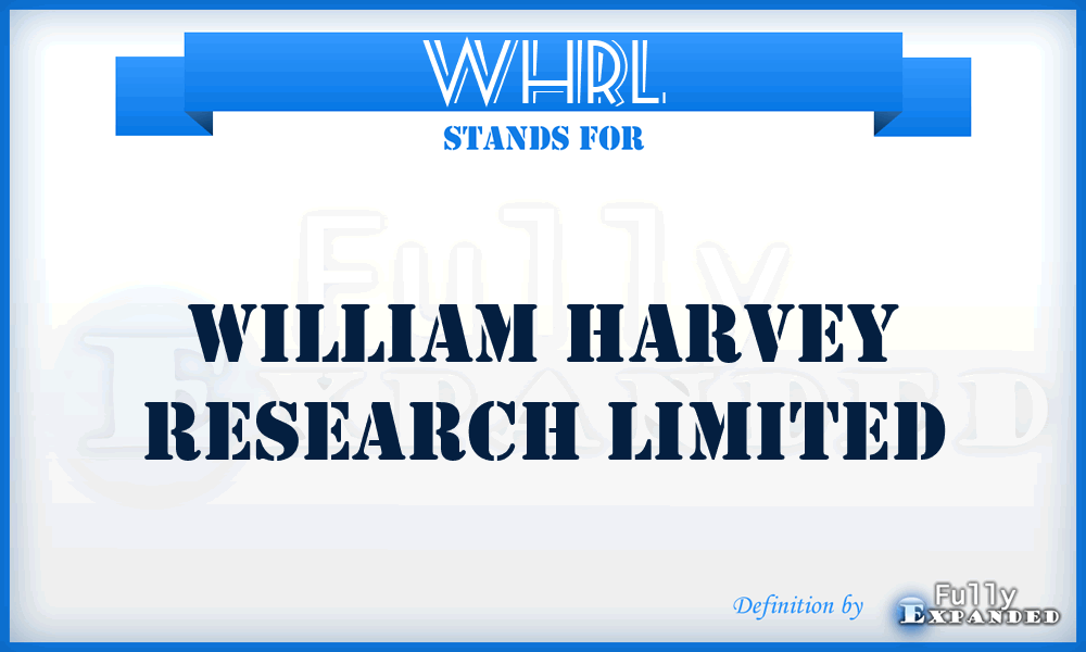 WHRL - William Harvey Research Limited