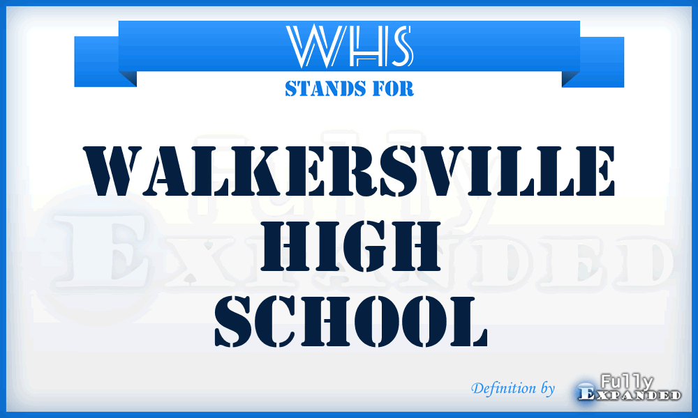WHS - Walkersville High School