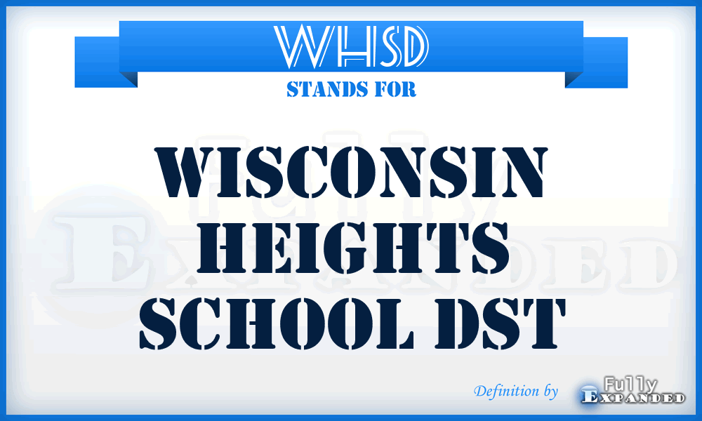 WHSD - Wisconsin Heights School Dst