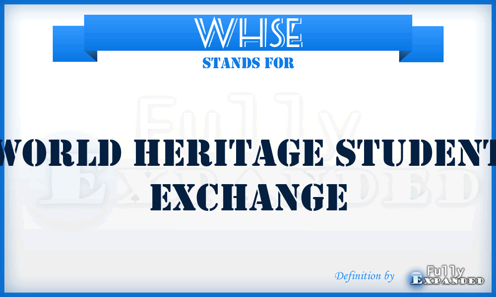 WHSE - World Heritage Student Exchange