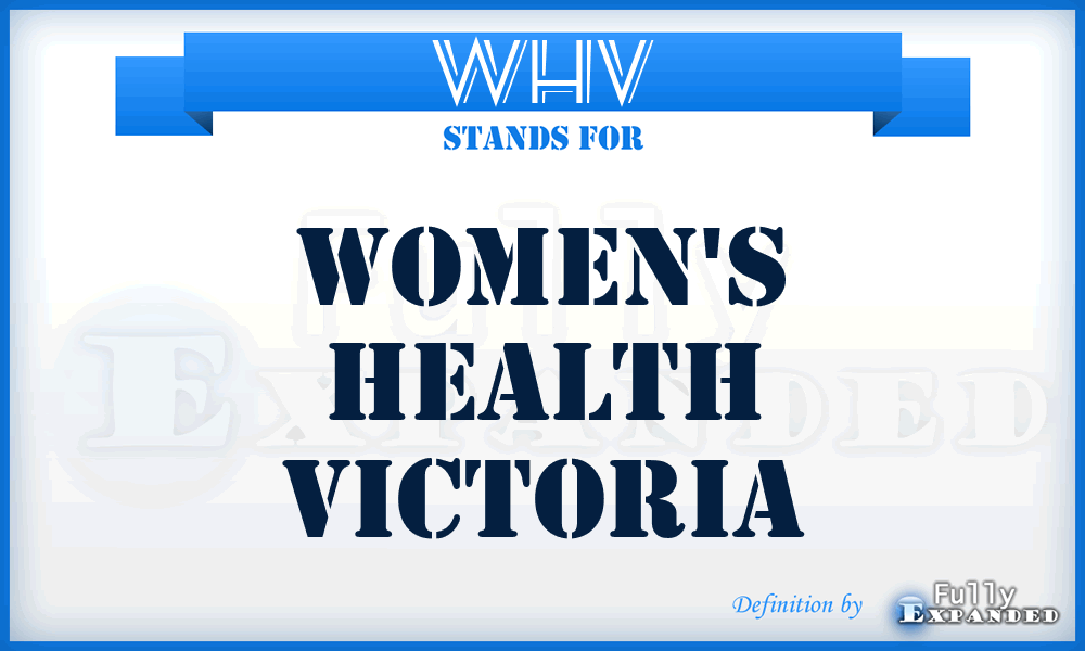 WHV - Women's Health Victoria
