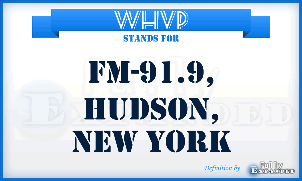 WHVP - FM-91.9, Hudson, New York