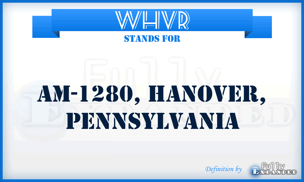 WHVR - AM-1280, Hanover, Pennsylvania