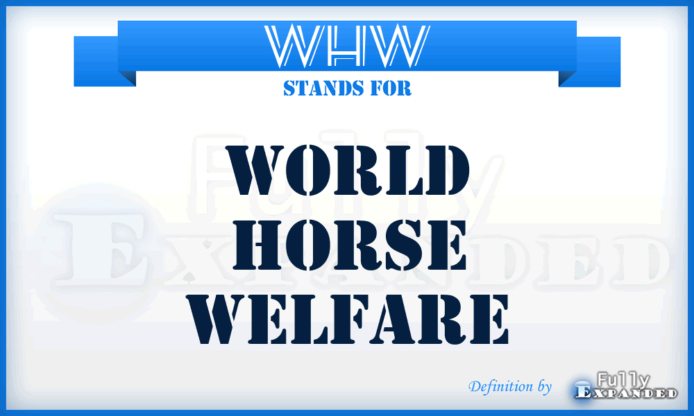 WHW - World Horse Welfare