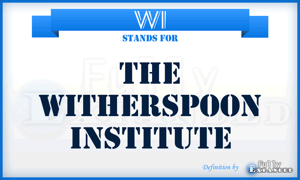 WI - The Witherspoon Institute